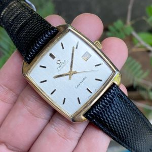 OMEGA SEAMASTER TV SHAPE GOLD DATE