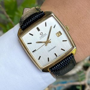 OMEGA SEAMASTER TV SHAPE GOLD DATE