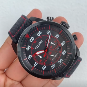 Citizen Black Red Chrono