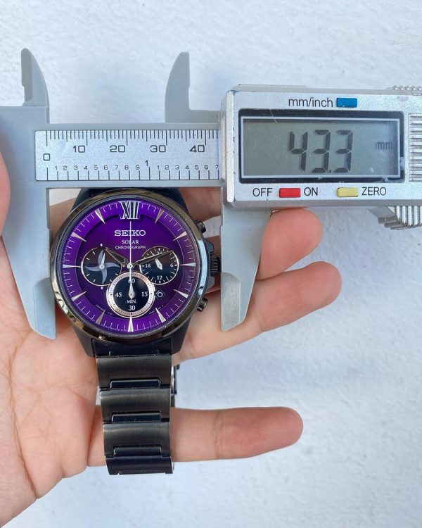 Seiko Solar Purple Dial Chronograph