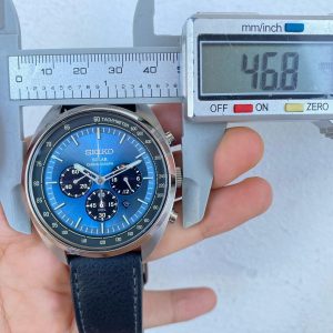 Seiko Panda Solar Blue Chronograph