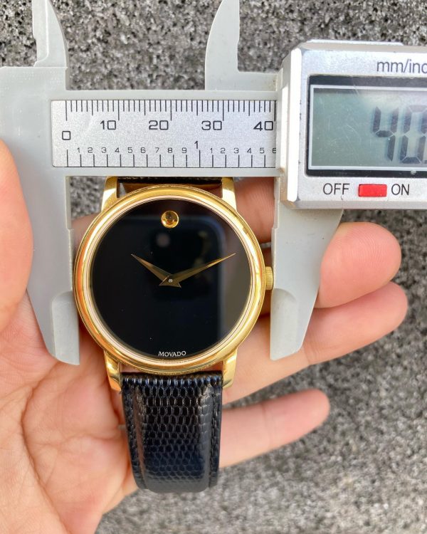 Movado Two Hands Black Gold