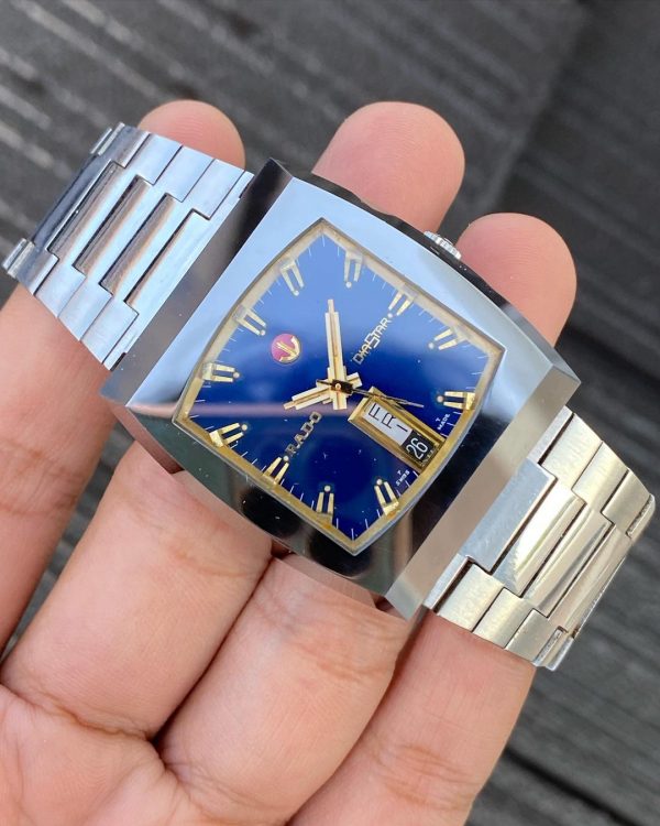 Rado Diastar TV Shape Daydate Blue Dial