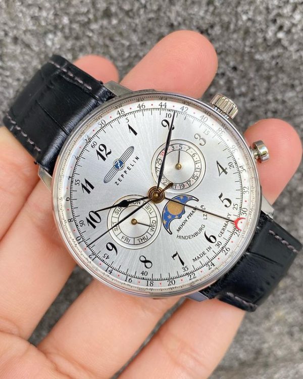 Zeppelin Moonphase White Dial