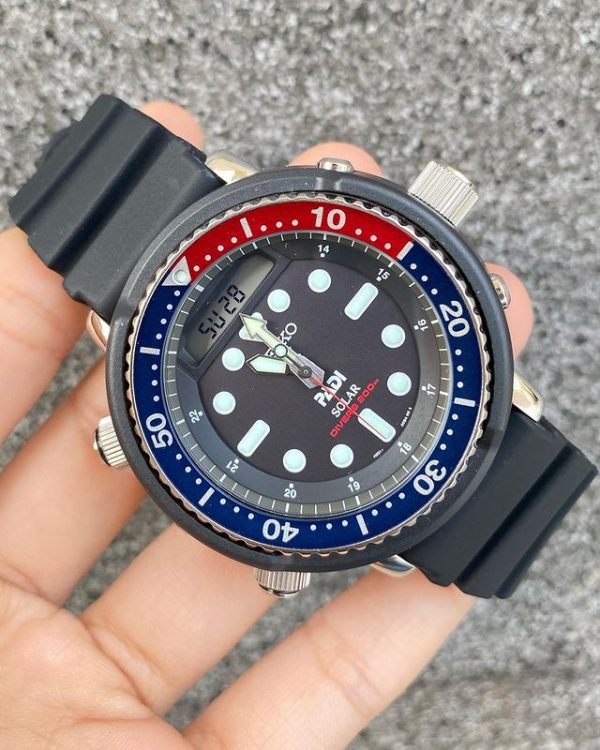 Seiko SNJ027 Solad Padi Pepsi Bezel