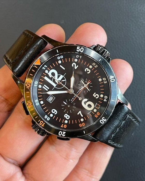 Hamilton Chronograph Black Orange