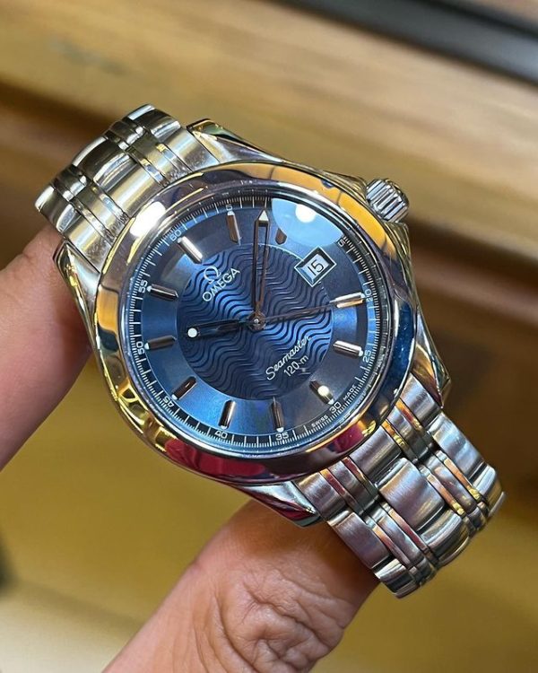 Omega Seamaster 120M Wave Blue Dial