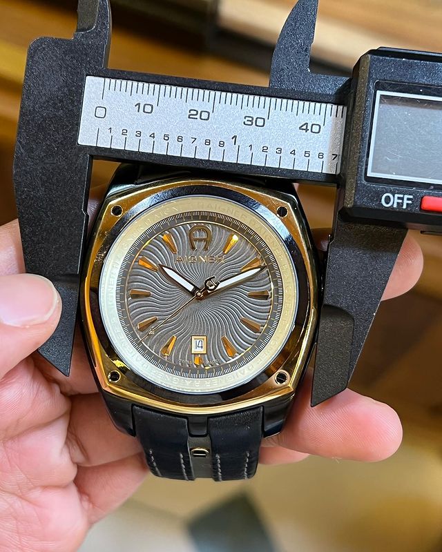 Jual Jam VIntage Aigner Lucca Black Gold Jual Jam VIntage Aigner Lucca Black Gold