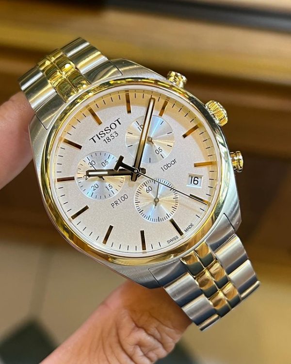 Jual Jam VIntage Tissot PR100 Twotone Chronograph