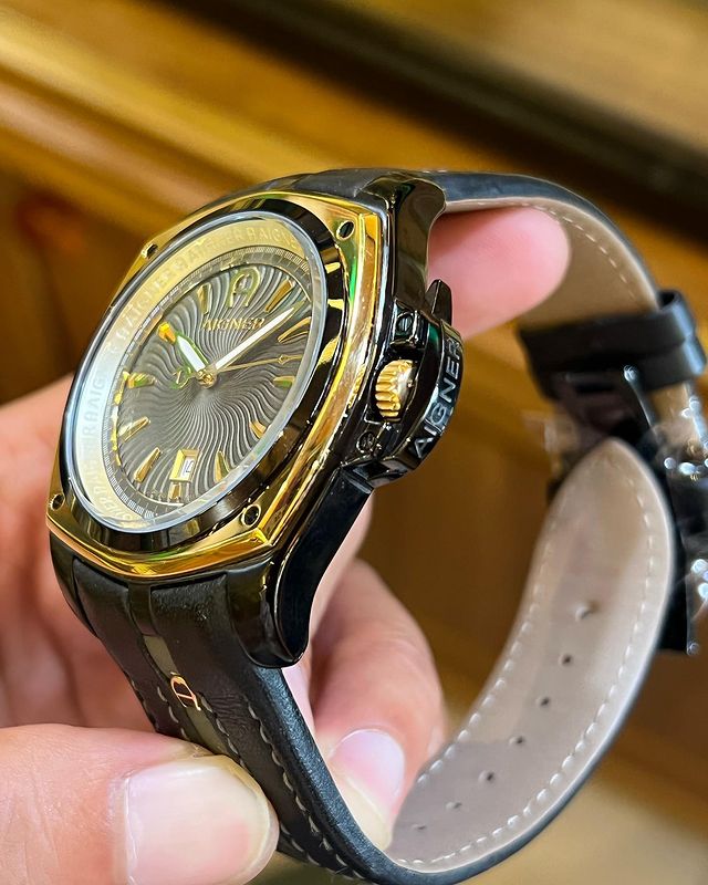 Jual Jam VIntage Aigner Lucca Black Gold Jual Jam VIntage Aigner Lucca Black Gold