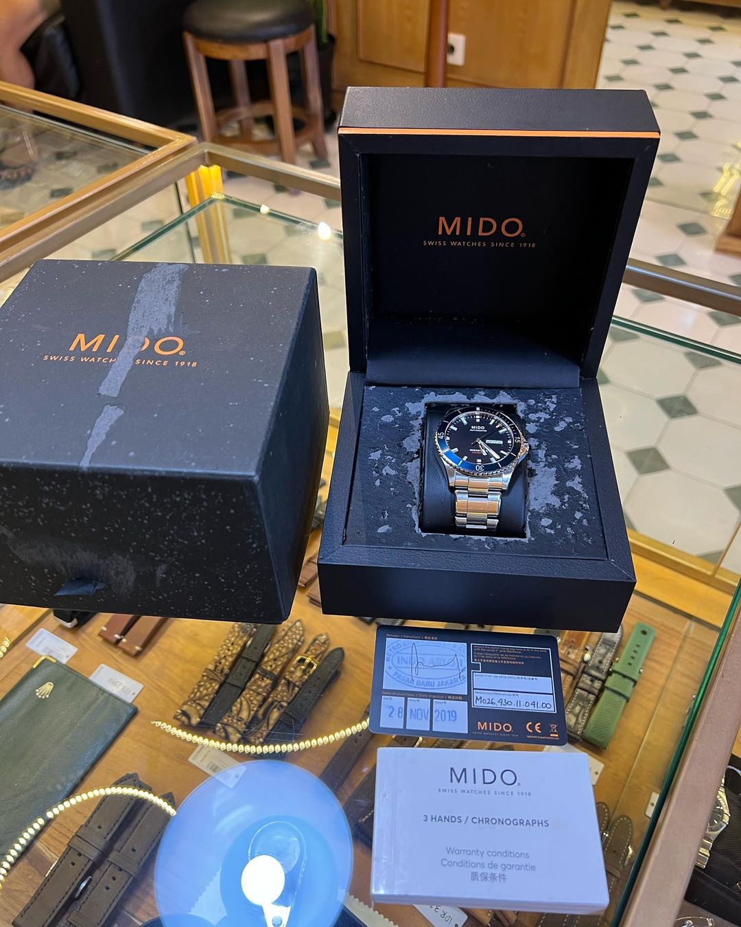 Jual Jam Vintage Mido Orean Star Calibre 80 Blue