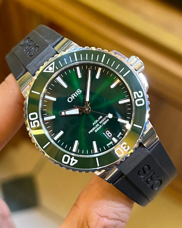 Jual Jam Vintage Oris Aquis Green Dial