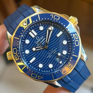 Jual Jam Vintage Omega Seamaster 300 CO-AXIAL BLUE-GOLD