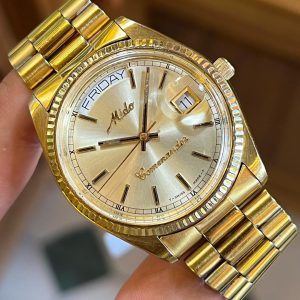 Jual Jam Vintage Mido Commander Daydate Gold