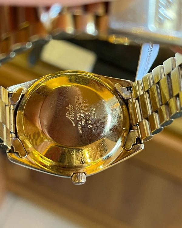 Jual Jam Vintage Mido Commander Daydate Gold