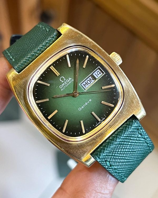 Jual Jam Vintage Omega Geneve Green