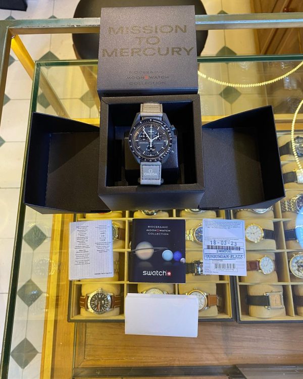 Jual Jam Vintage Swatch x Omega Mission to mercury certificate