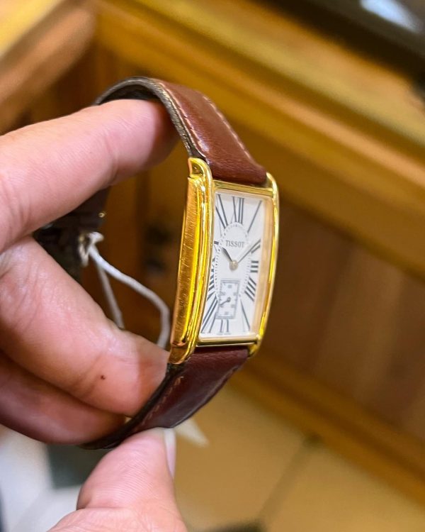 Jual Jam VIntage Tissot A282K Tank Roman Dial Subsecond left