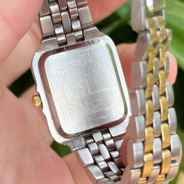 Jual Jam Vintage Cewek Bucherer Tank Twotone back