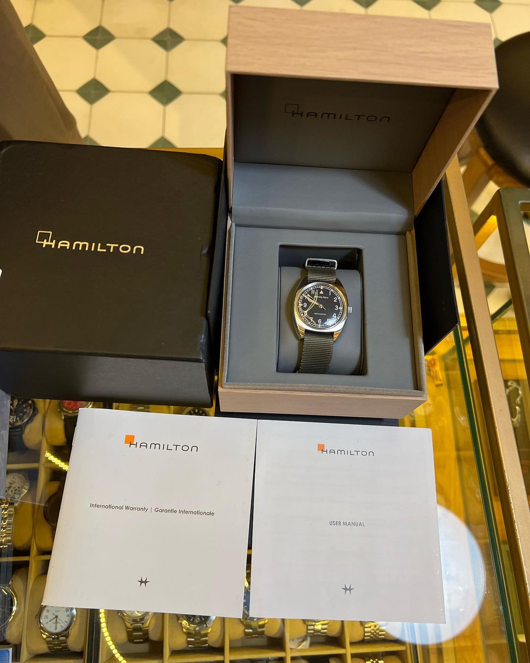 Jual Jam Vintage Hamilton Aviation Pilot box