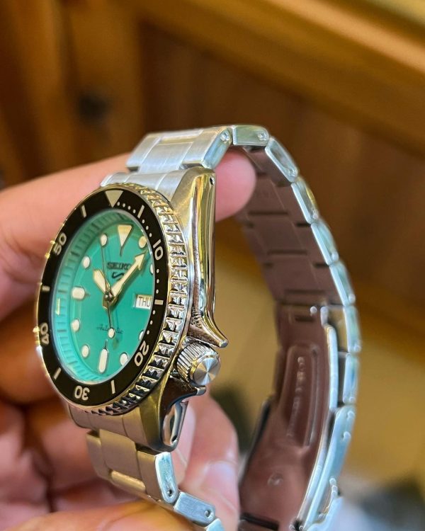 Jual Jam Vintage Seiko 5KX Lblue tiffany Case right